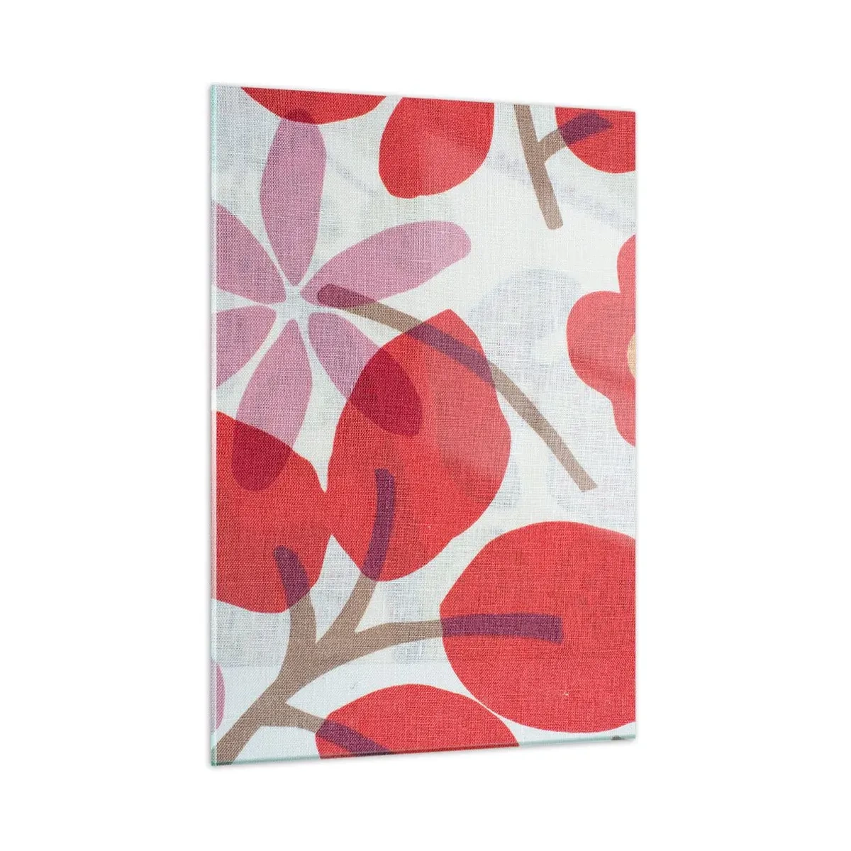 Tablou pe sticlă - Aranjament floral în roz - 50x70 cm