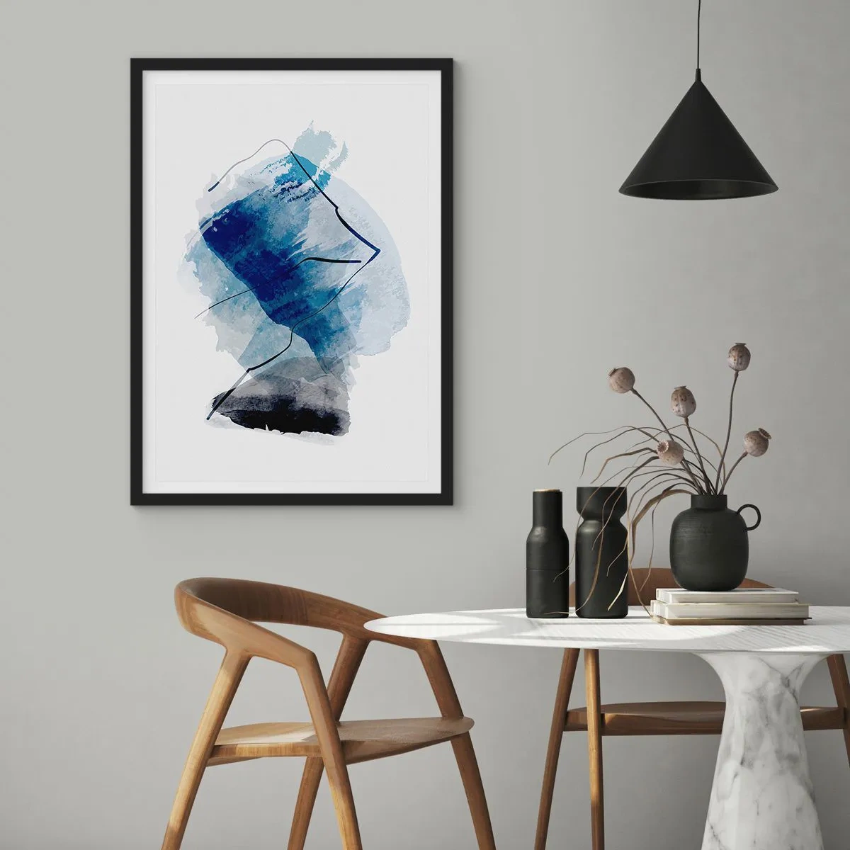 Poster în ramă neagră - Iceberg - 70x100 cm