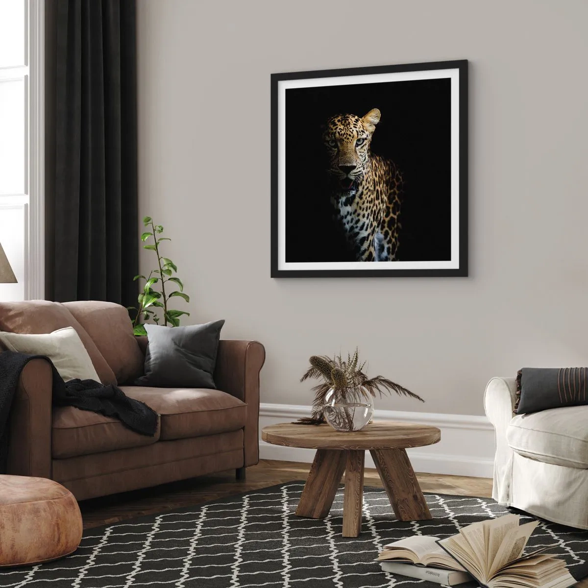 Poster în ramă neagră - Frumusețe întunecată - 30x30 cm
