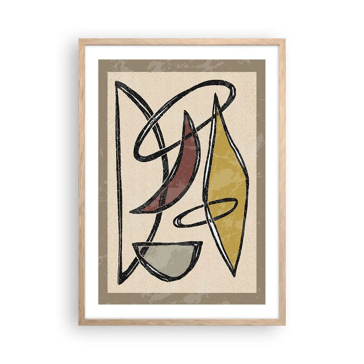 Poster în ramă de stejar deschis - Vertical și orizontal - 50x70 cm