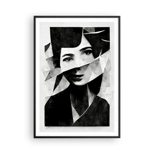 Poster în ramă neagră - Cine ești? - 70x100 cm