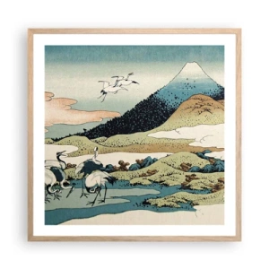 Poster în ramă de stejar deschis - În mod japonez - 60x60 cm