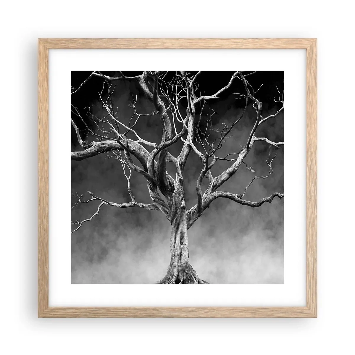 Poster în ramă de stejar deschis - Primare și sacre - 40x40 cm