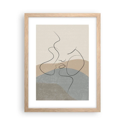 Poster în ramă de stejar deschis - Ca o atingere de pensulă - 30x40 cm