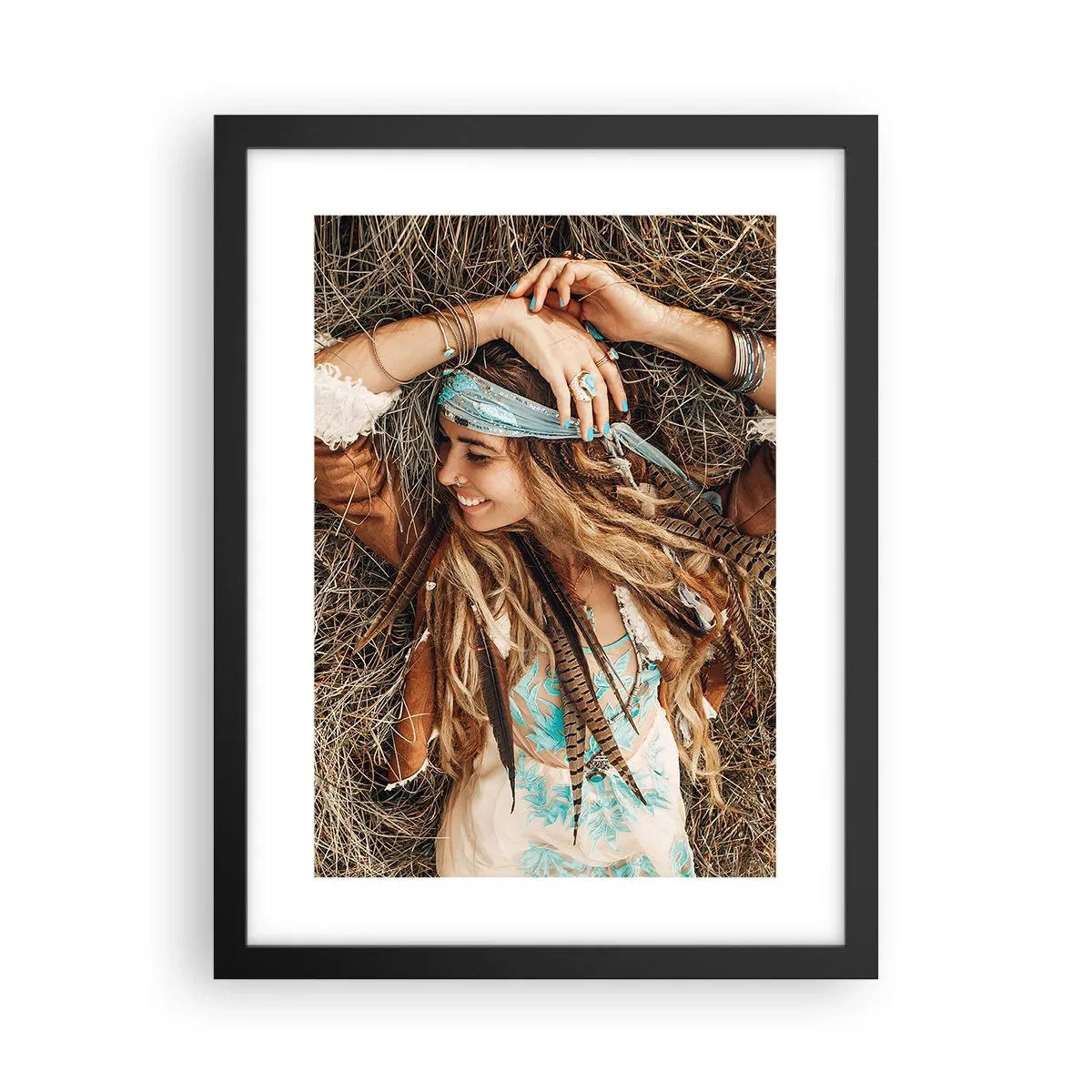 Poster în ramă neagră - În drum spre vara iubirii - 30x40 cm