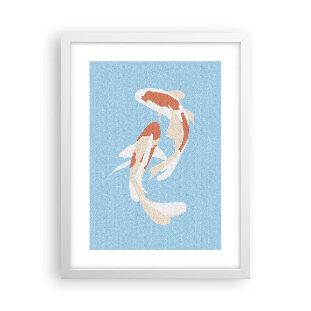 Poster în ramă albă - Înot sincron spontan - 30x40 cm