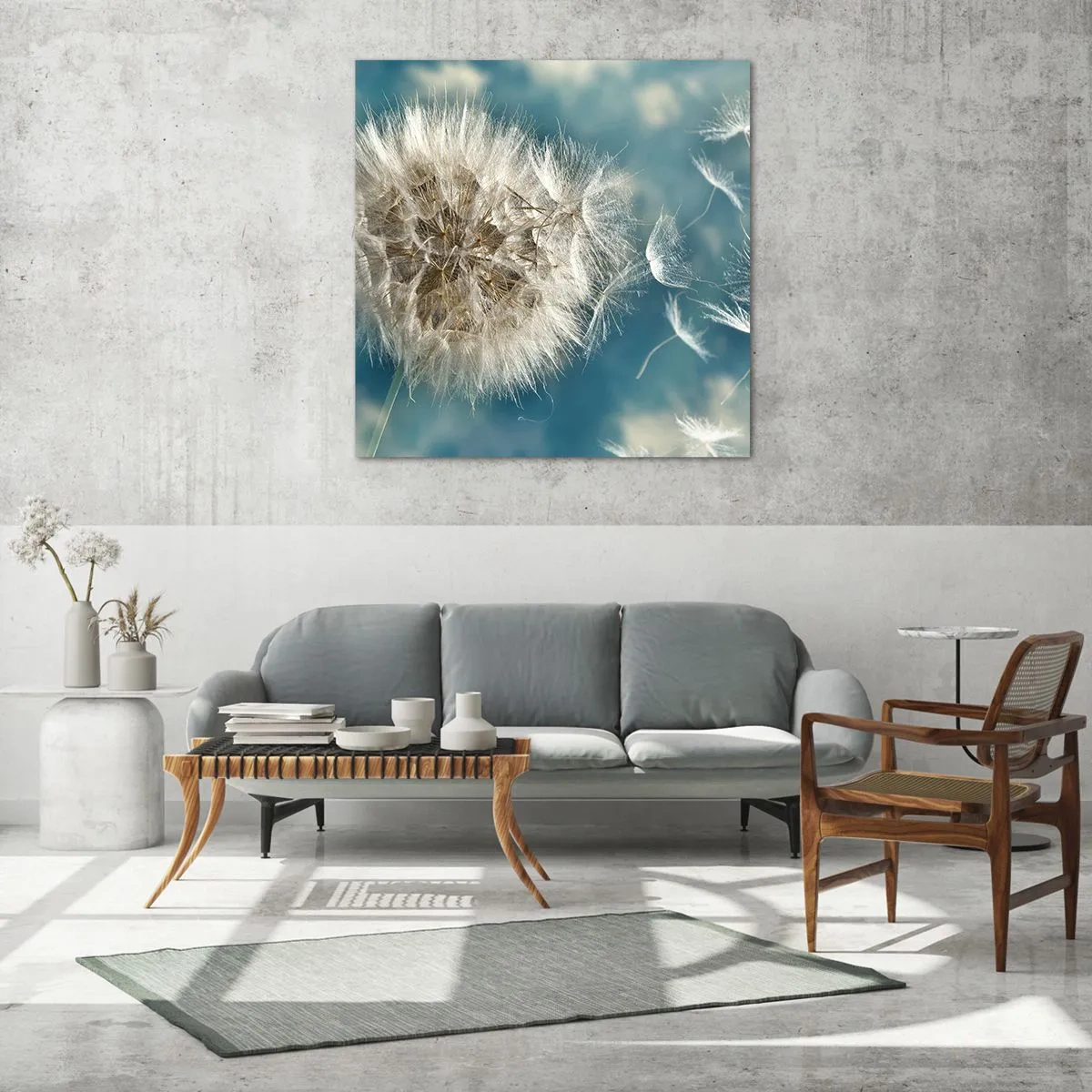 Tablou pe sticlă - Respirația unui înger - 50x50 cm