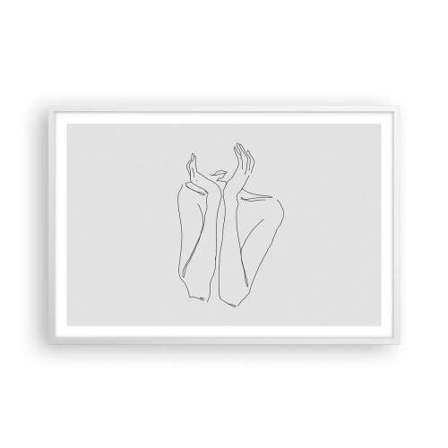 Poster în ramă albă - La ce visează fetele - 91x61 cm