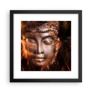 Poster în ramă neagră - Există doar aici și acum - 30x30 cm