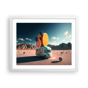 Poster în ramă albă - Gustul vacanței - 50x40 cm