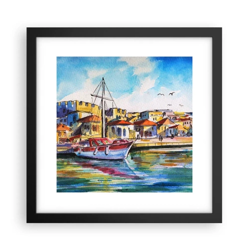 Poster în ramă neagră - Curcubeu după-amiază - 30x30 cm