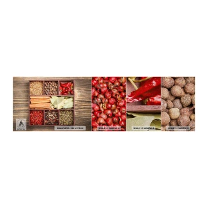 Mostră tapet Premium Sand - Ordine de forme, buchet de arome - Gastronomie, Condimente, Chilli - 100x30 cm