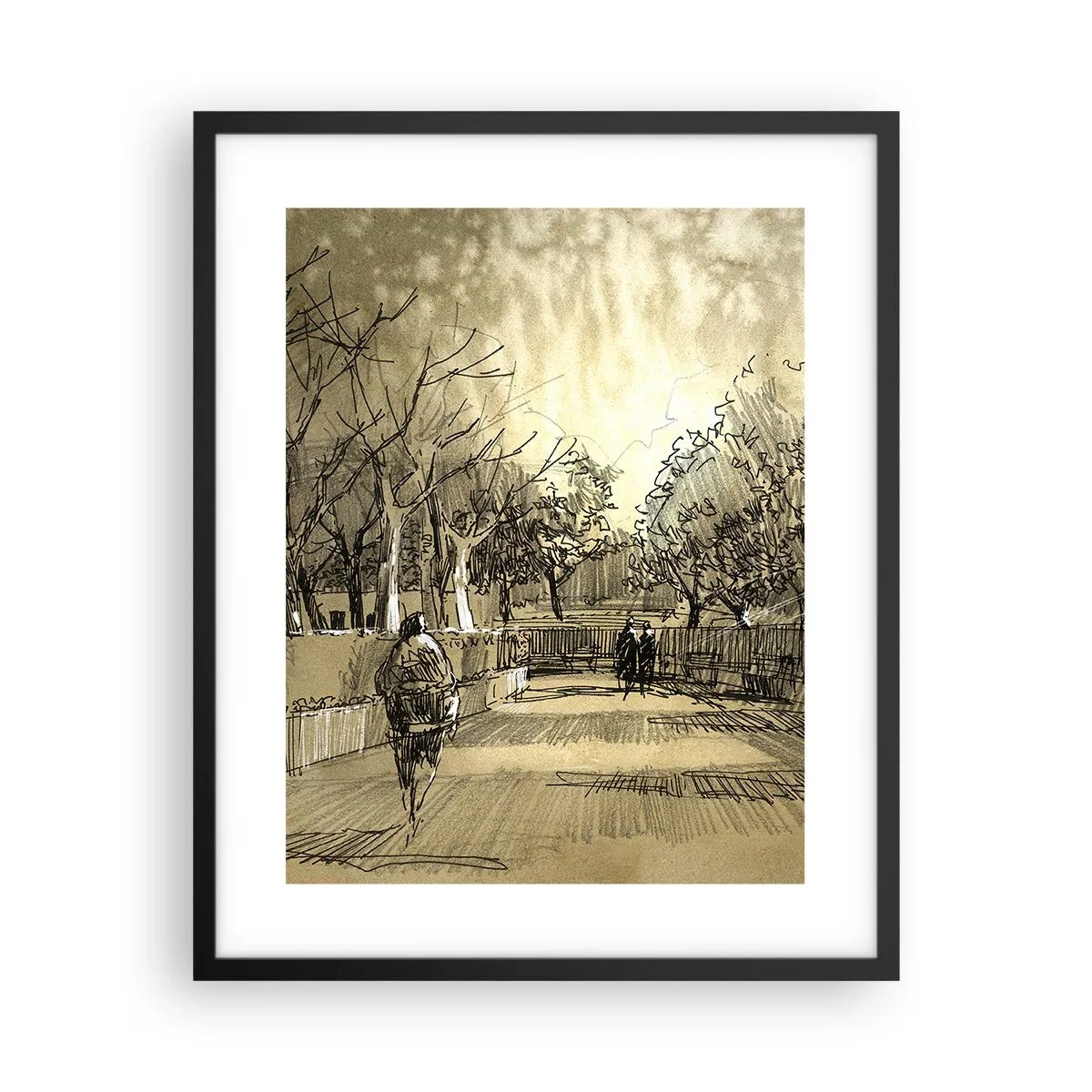 Poster în ramă neagră - Un moment reținut cu pene - 40x50 cm