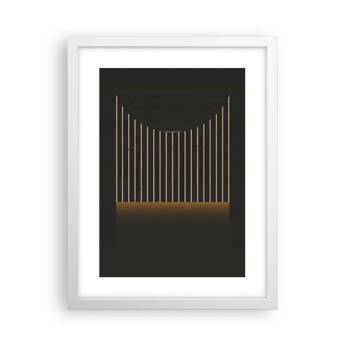 Poster în ramă albă - Explorați întunericul - 30x40 cm