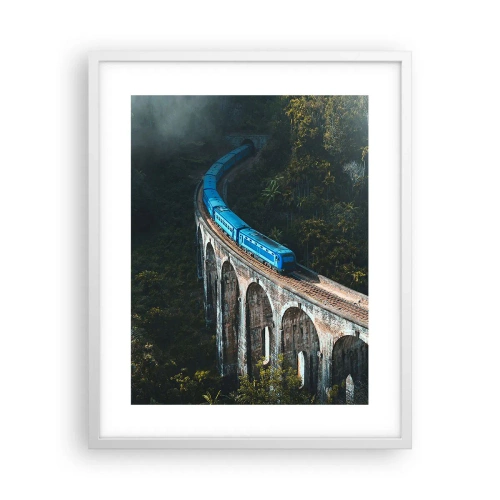 Poster în ramă albă - Cu trenul spre natură - 40x50 cm