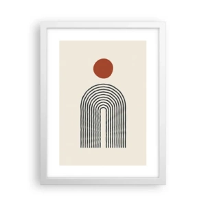 Poster în ramă albă - Magnetismul formelor și al culorilor - 30x40 cm