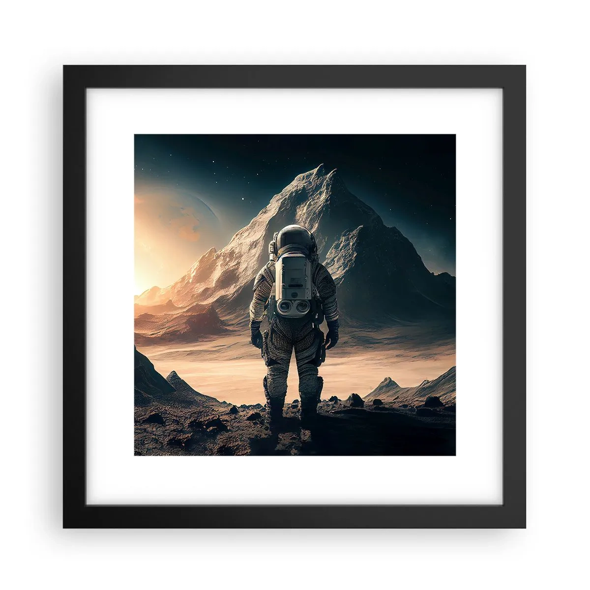 Poster în ramă neagră - O nouă provocare - 30x30 cm