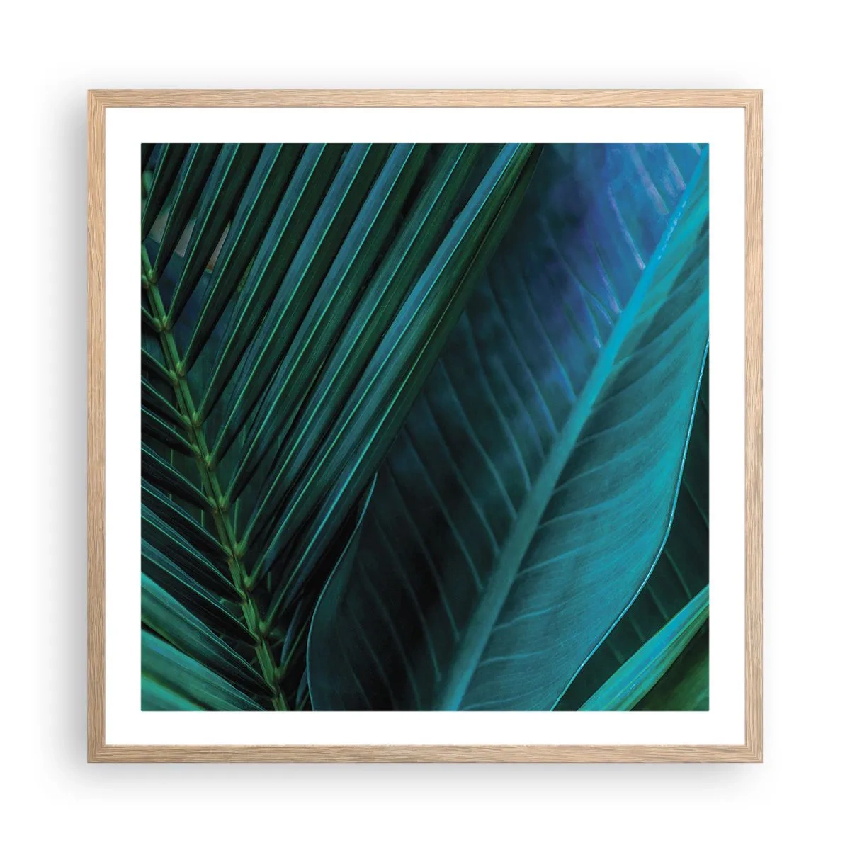 Poster în ramă de stejar deschis - Anatomia verdelui - 60x60 cm