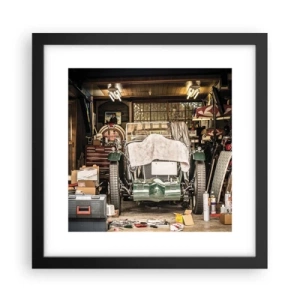 Poster în ramă neagră - Înapoi în trecut - 30x30 cm