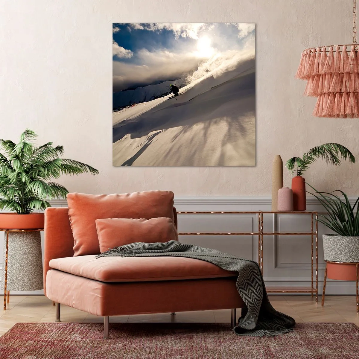 Tablou pe pânză - Provocarea munților - 60x60 cm