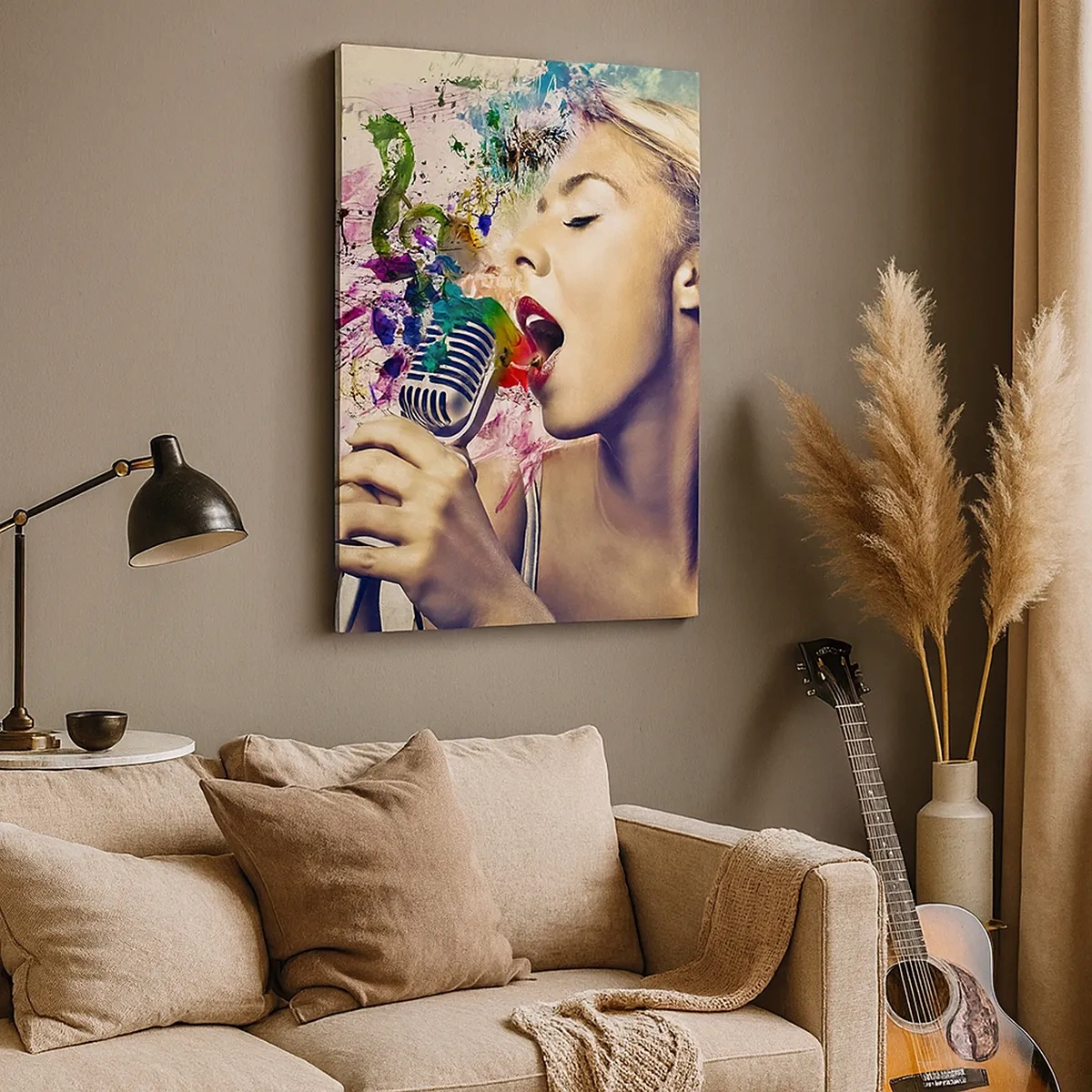 Tablou pe pânză - Pictează lumea cu vocea ta - 50x70 cm