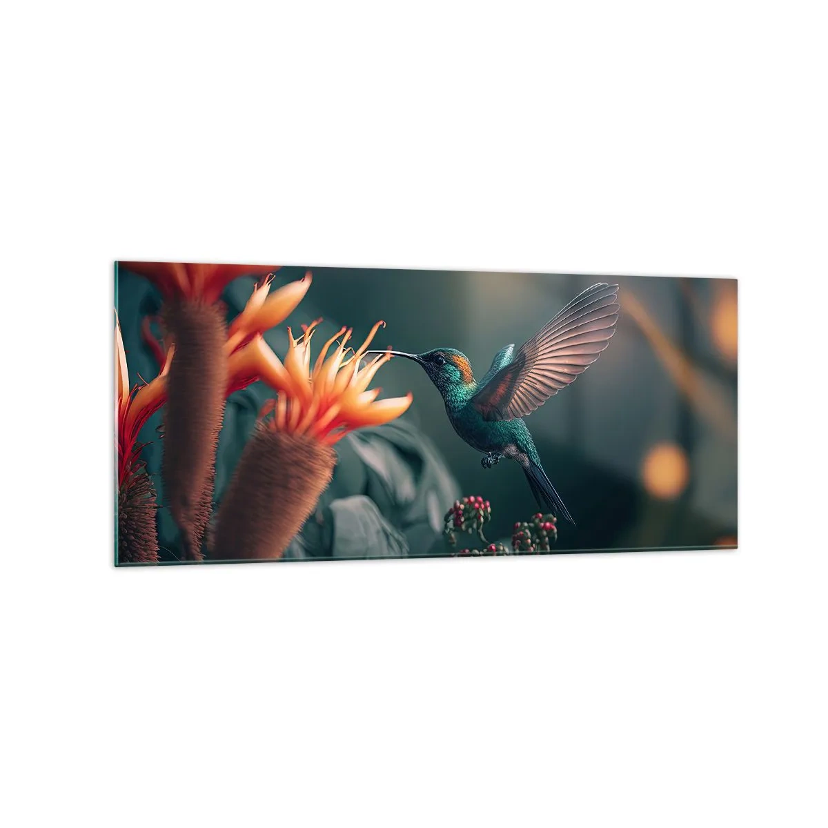 Tablou pe sticlă - Viață cu adevărat colorată - 120x50 cm