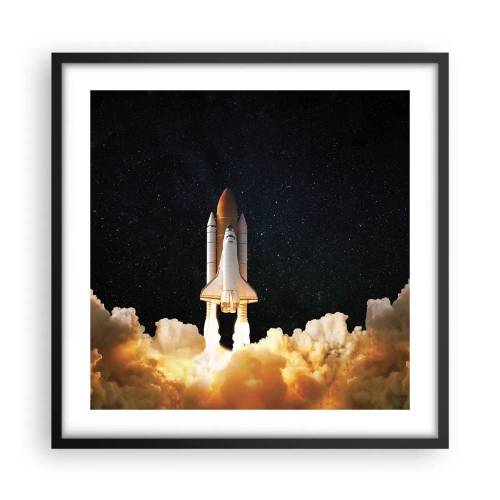 Poster în ramă neagră - Ad astra! - 50x50 cm