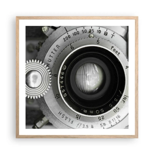 Poster în ramă de stejar deschis - Povestea de la Hollywood - 60x60 cm