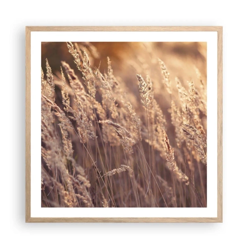 Poster în ramă de stejar deschis - Gata să întâmpine toamna - 60x60 cm
