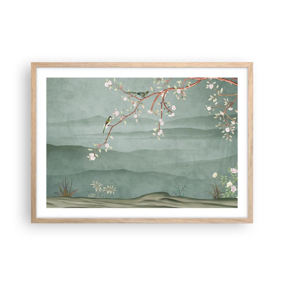 Poster în ramă de stejar deschis - Primăvara, ah, tu ești - 70x50 cm