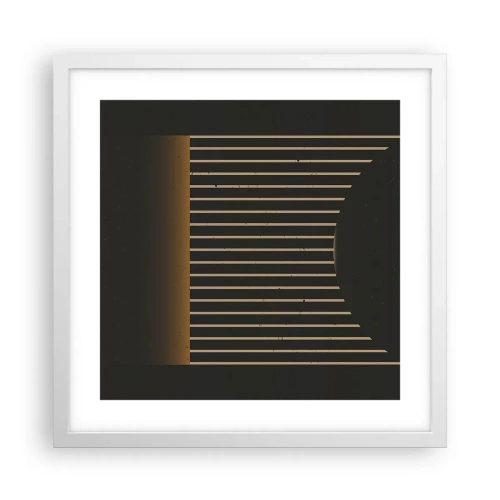 Poster în ramă albă - Explorați întunericul - 40x40 cm