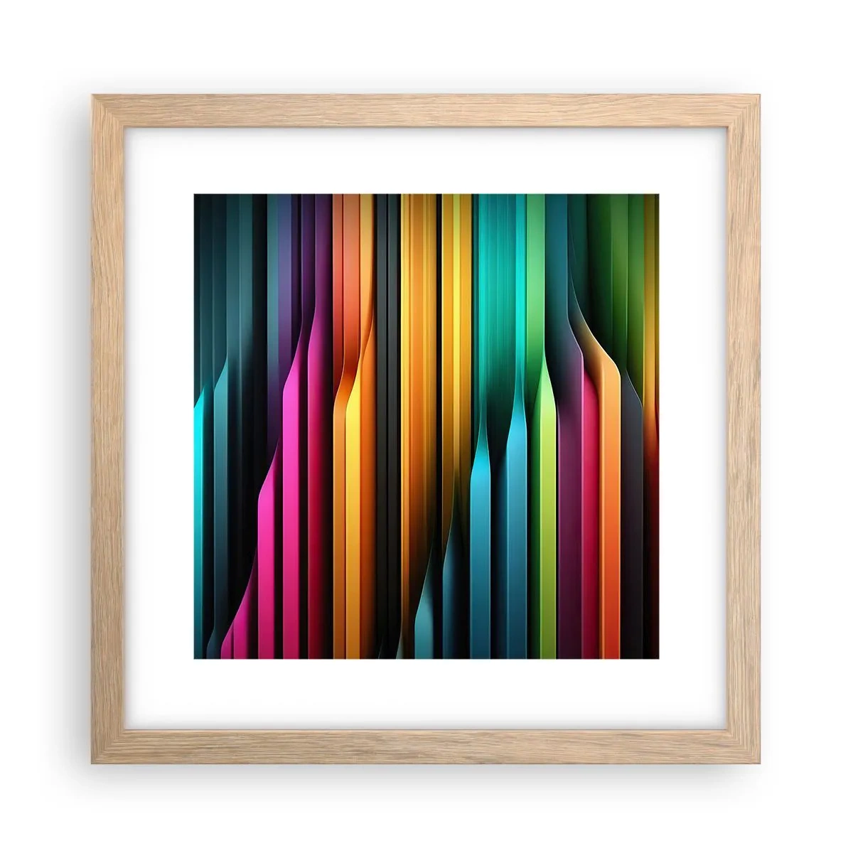 Poster în ramă de stejar deschis - Orgă de lumină - 30x30 cm