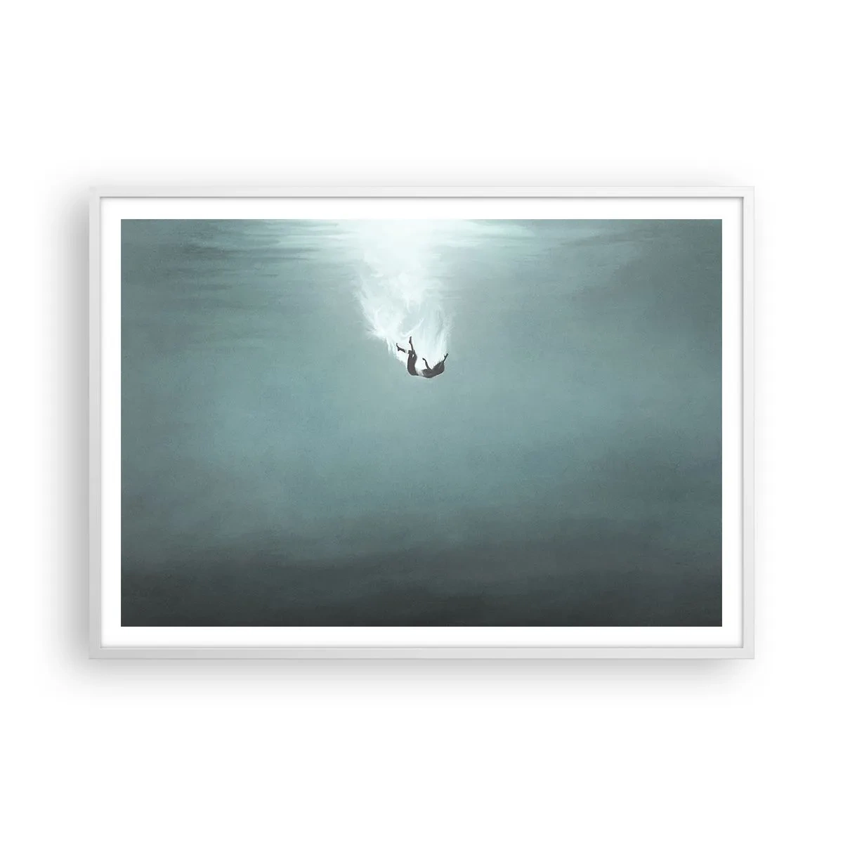 Poster în ramă albă - În îmbrățișarea oceanului - 100x70 cm