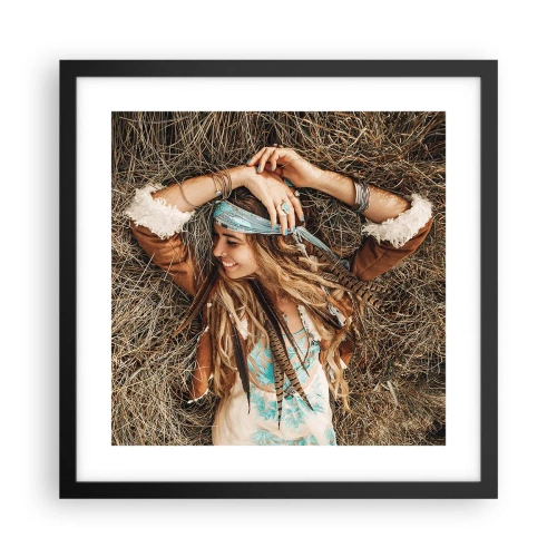 Poster în ramă neagră - În drum spre vara iubirii - 40x40 cm