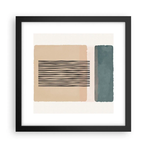 Poster în ramă neagră - Totul este în regulă - 30x30 cm