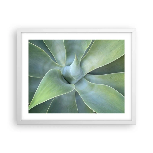 Poster în ramă albă - Nașterea verdeții - 50x40 cm