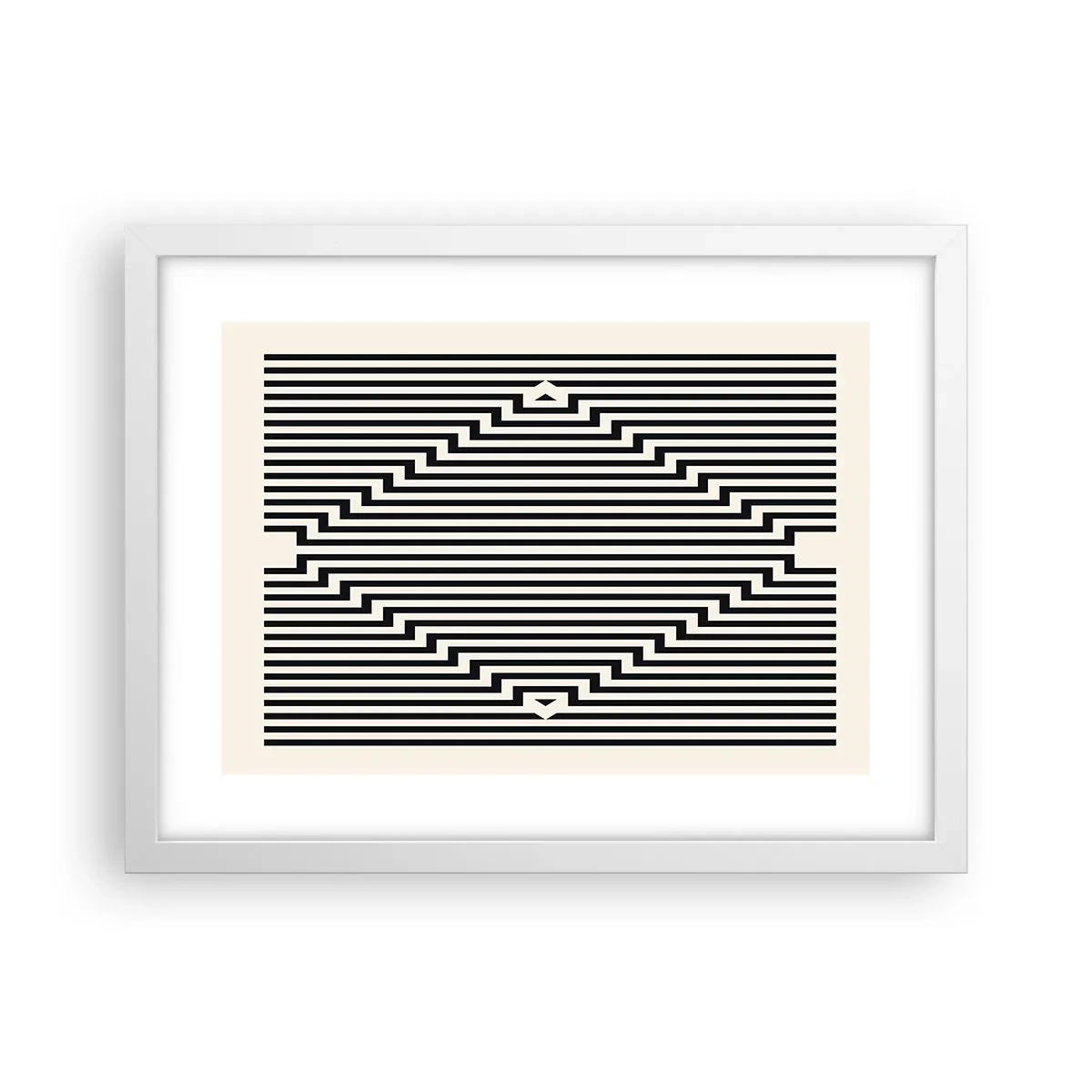Poster în ramă albă - Iluzie geometrică - 40x30 cm