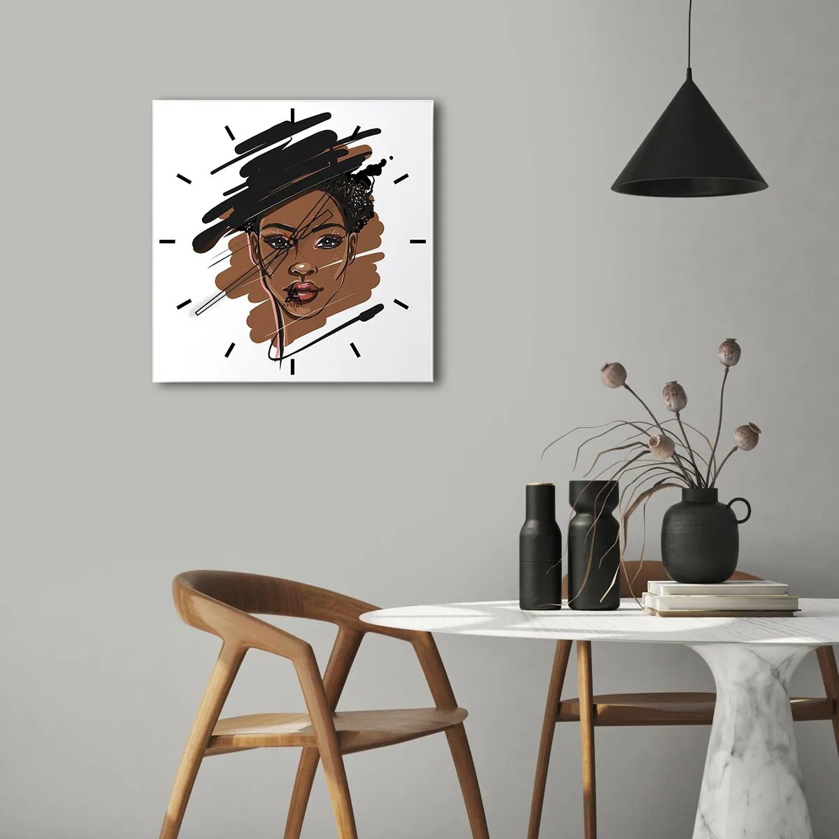 Ceas de perete - Ceas pe sticlă - Dulce ca ciocolata - 40x40 cm