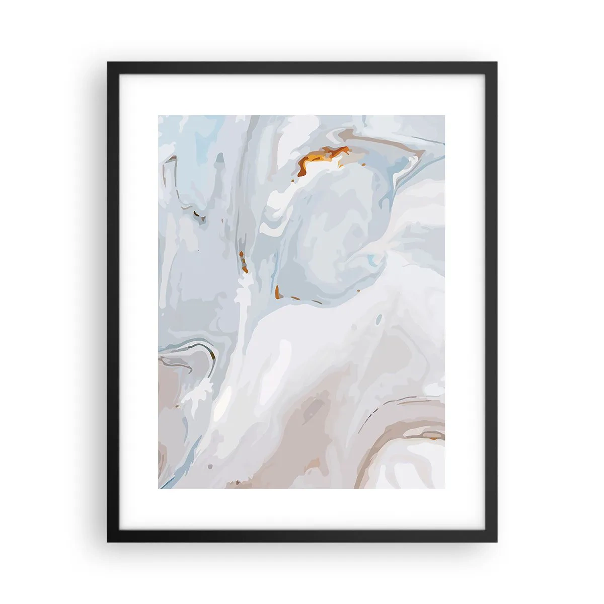 Poster în ramă neagră - Albul ridicat - 40x50 cm