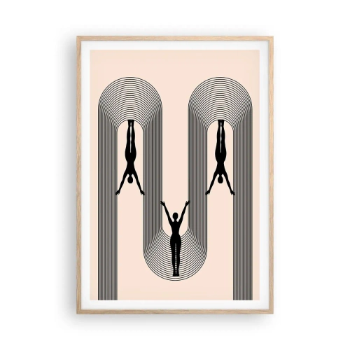 Poster în ramă de stejar deschis - Cu susul în jos - 70x100 cm