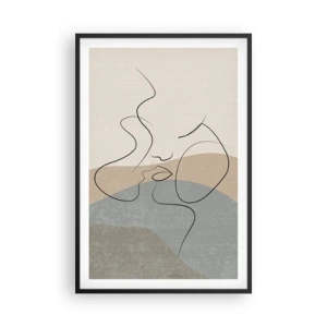 Poster în ramă neagră - Ca o atingere de pensulă - 61x91 cm