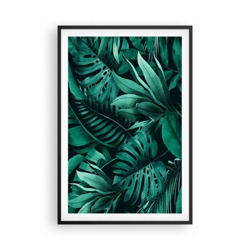 Poster în ramă neagră - Profunzimea verdelui tropical - 61x91 cm