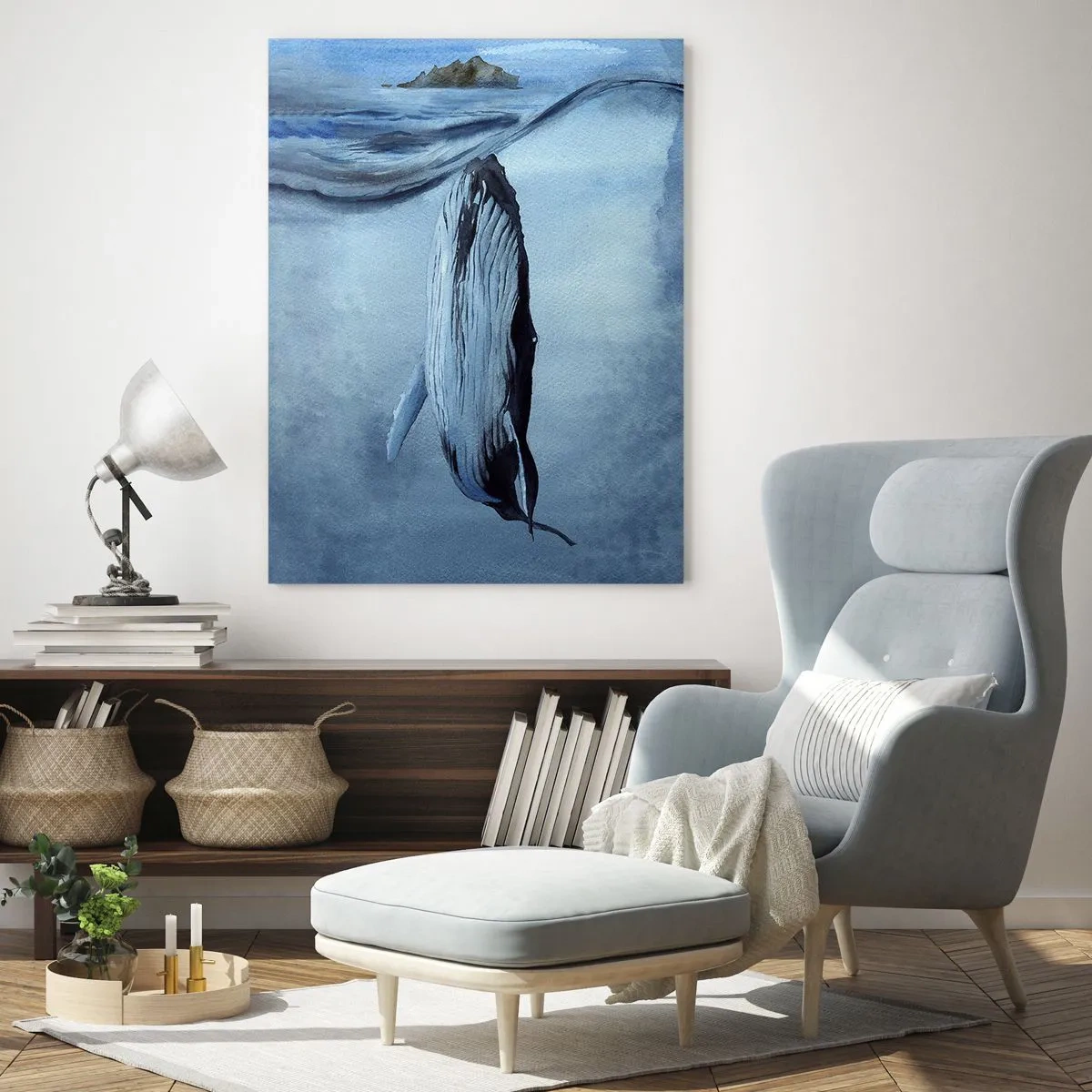 Tablou pe sticlă - Cele două lumi din nord - 80x120 cm