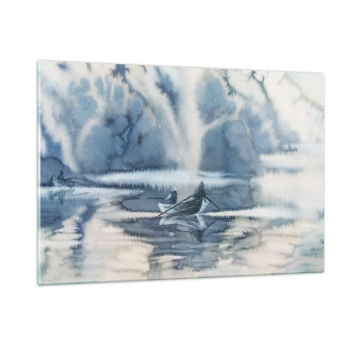 Tablou pe sticlă - Pescarii în paradisul lor - 120x80 cm