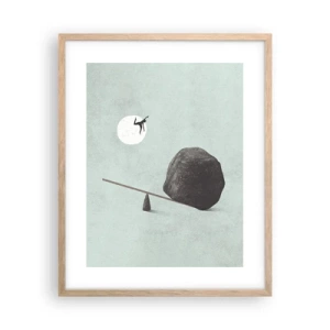 Poster în ramă de stejar deschis - Visul îndeplinit - 40x50 cm