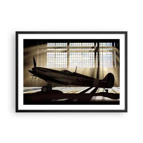 Poster în ramă neagră - Odihna războinicului - 70x50 cm