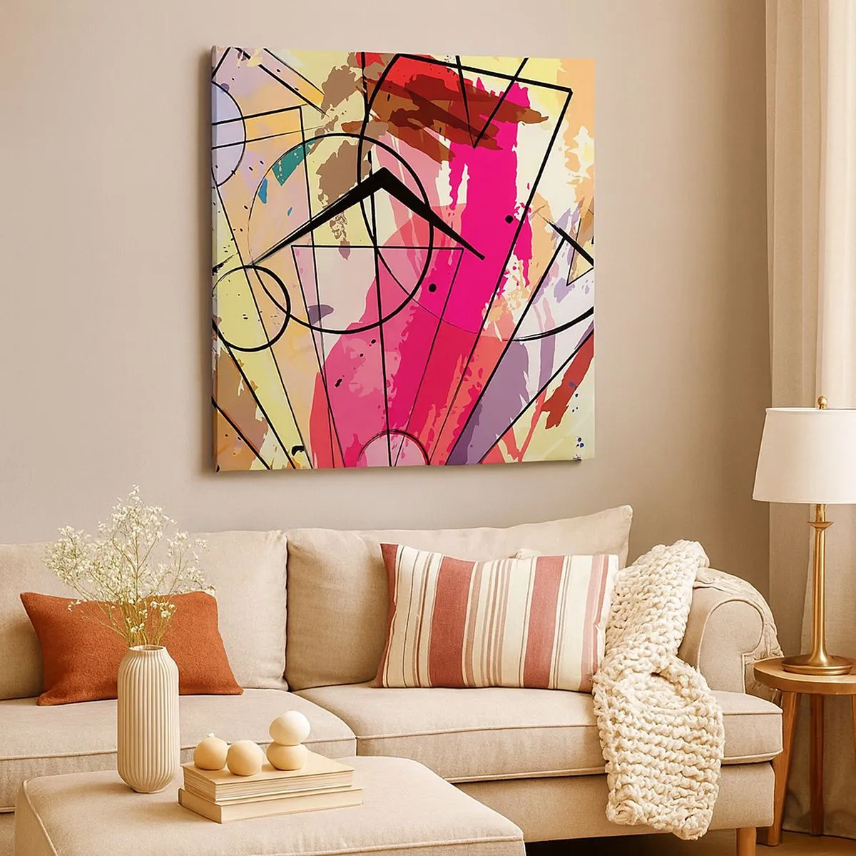 Tablou pe pânză - Explozie - 30x30 cm