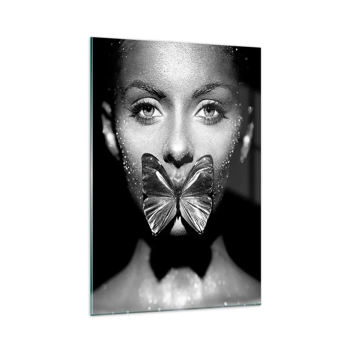 Tablou pe sticlă - Sărut de fluture - 80x120 cm