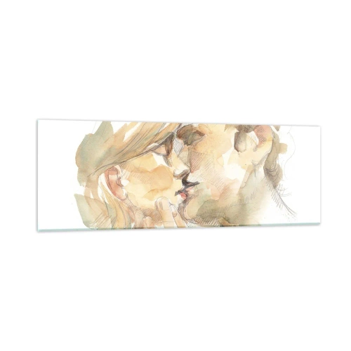 Tablou pe sticlă - Jumătatea găsită? - 90x30 cm