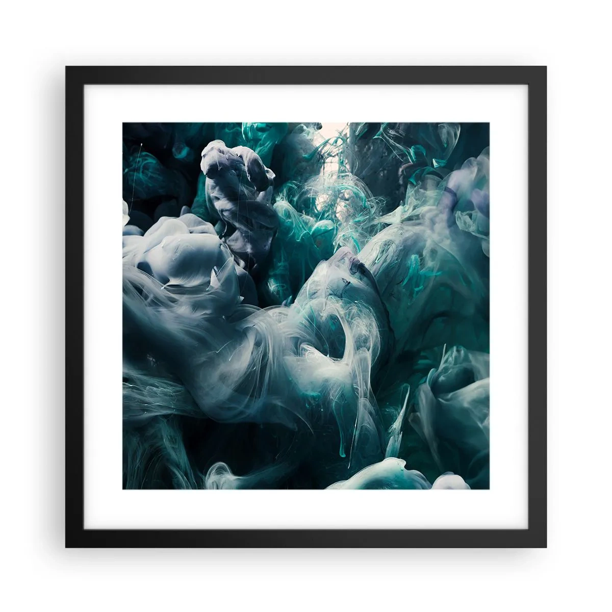 Poster în ramă neagră - Mișcarea culorilor - 40x40 cm